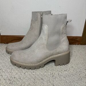 Brand New Women’s Taupe Chunky Chelsea Boot - Platform Ankle Boot